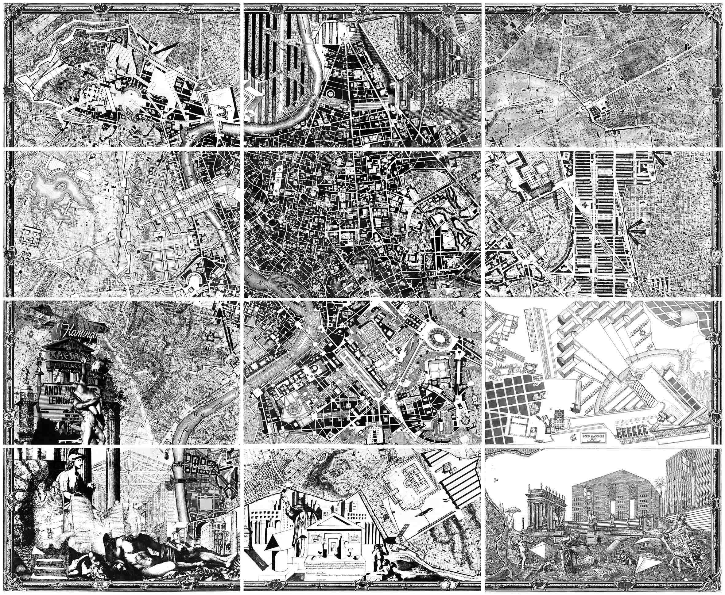 Collage of the outcomes of the twelve participating architects