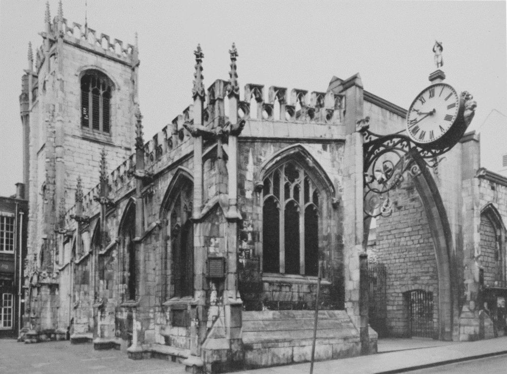 Figure 8c. St Martin Le Grand, York. Exterior view. Courtesy British History Online