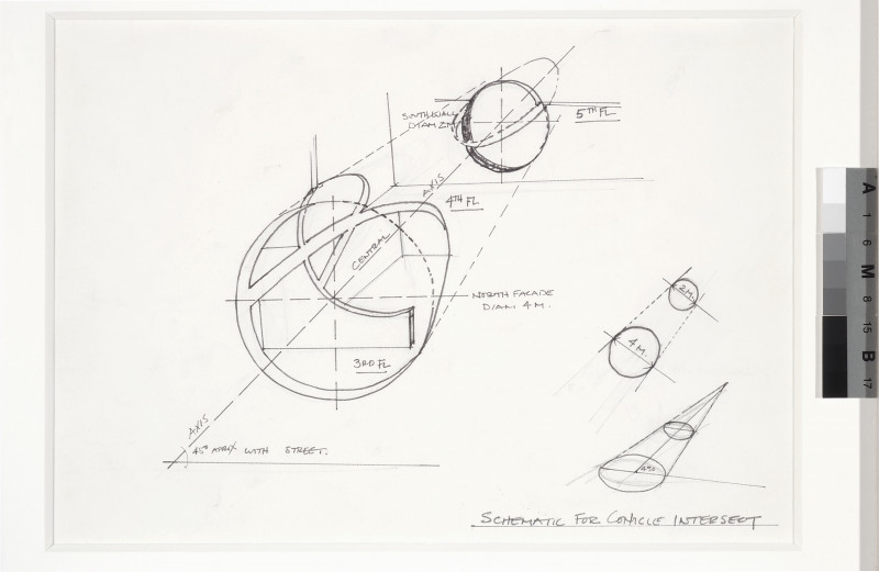 Figure 4. Gordon Matta-Clark, Schematic for Conical Intersect, 1975 (Canadian Centre for Architecture, Gift of Estate of Gordon Matta-Clark ©Estate of Gordon Matta-Clark)