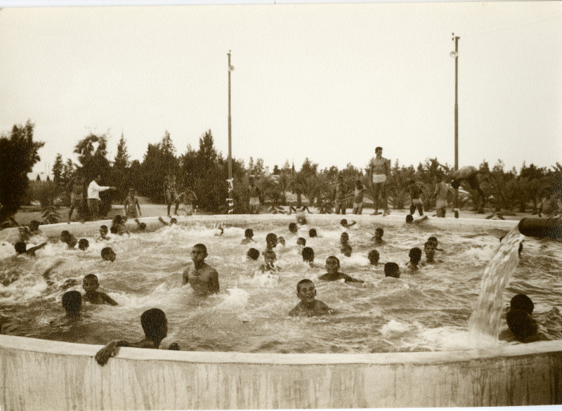 Figure 7. Students are swimming at the Alami Farm School. Photograph Album The Arab Development Society, Jericho-Jordan, Middle East Centre Archive, St Antony’s College, Oxford (5/2/16)